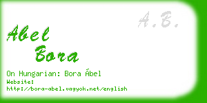 abel bora business card